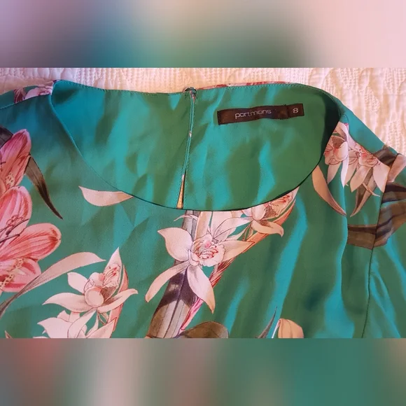 Portmans green floral mini dress - Picture 4 of 9